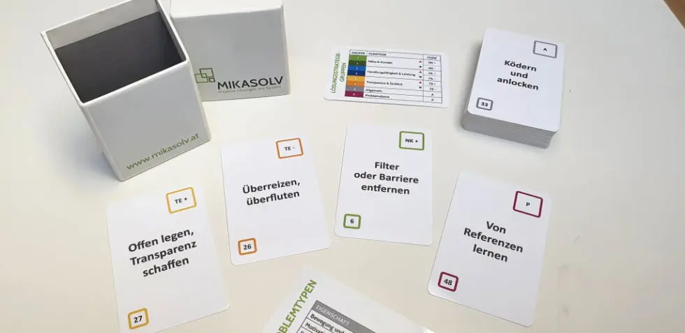 The MikaSolv card deck (in German)
